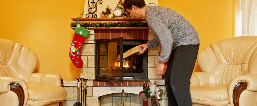 Rusted Metal Fireplace Restoration in Clinton, Iowa