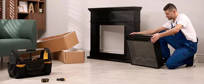 Old Rusted Metal Fireplace Repair And Replacement in Clinton, IA